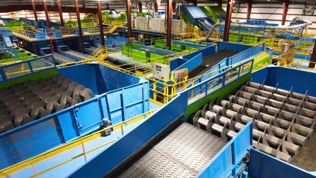 Waste Management system with Augers Screens